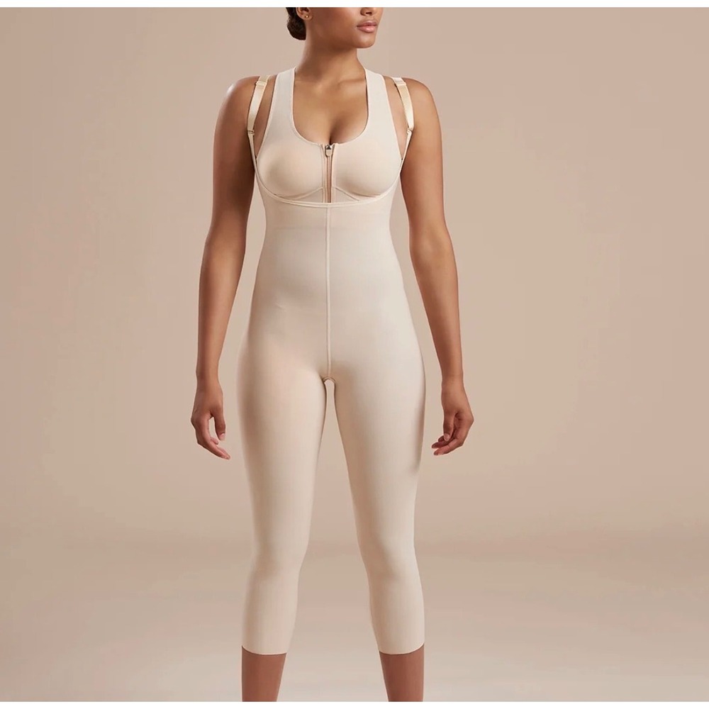 Marena Recovery Girdle High-Back Calf-Length SFBHM2 Beige Medium Step 2